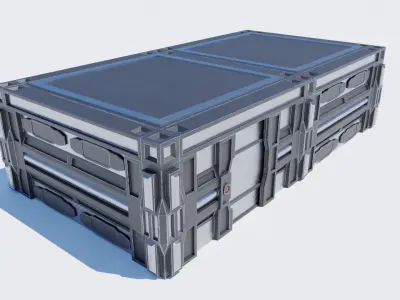 Modular Science-Fiction Exterior Pack Free low-poly 3D model