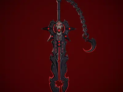 Stylize Sword Low-poly 3D model