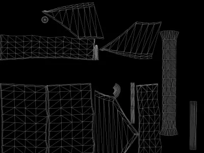 Wilderness Camp Essentials Modular Outdoor Survival Set Low-poly 3D model
