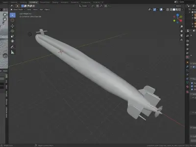 Ohio Class Nuclear Submarine Model 3D model