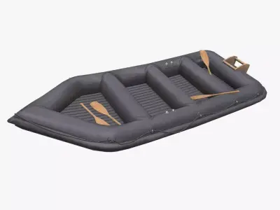 Rubber Boat Low-poly PBR Low-poly 3D model