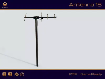 Antenna 18 Low-poly 3D model