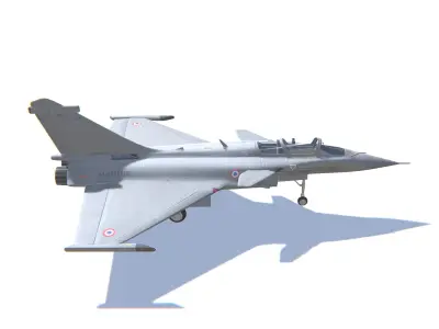 Rafale Jet Fighter Aircraft Low-poly 3D model