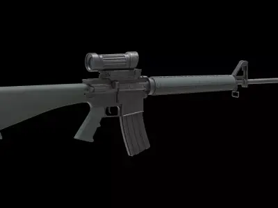 Colt Canada C7A1 Low Poly Low-poly 3D model