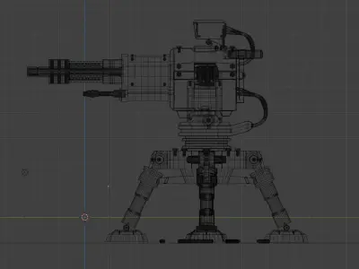 Automatic turret 3D model purchase