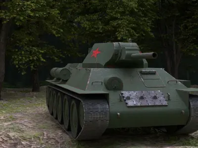 T34-76 Russian Tank 3D model
