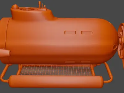 bathyscaphe type submarine 3D model