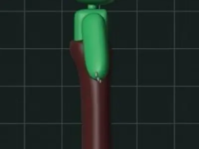 Green skinned alien Free 3D model