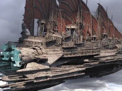 Black Pearl Airship 2 3D model
