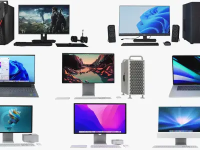 Computer Collection 8 in 1 3D model