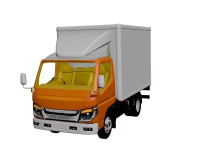 Generic Mini Box Truck Compact Urban Cargo Vehicle 04 3D model