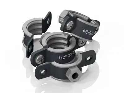 Pipe clamp Low-poly 3D model by 3DDigitalFiles