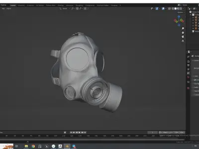 Gasmask gas mask 3D model