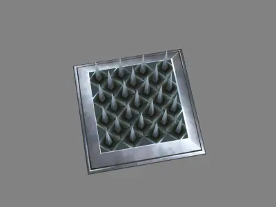 Cartoon Game Trap - thorn Low-poly 3D model