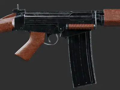L1A1 Rifle Low-poly 3D model