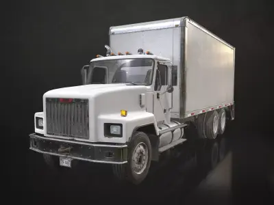 Classic Cargo Truck Low-poly 3D model