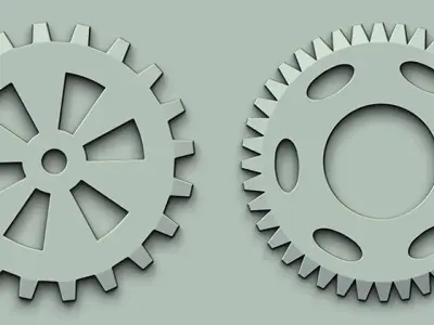 Gear VDM and IMM Brushes Vol 1 Low-poly 3D model