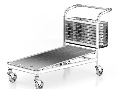 Large Shopping Cart 3D model