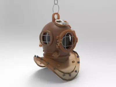 DIVING HELM KEY CHAIN 3D print model