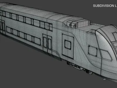 American train and locomotive 3D Model Pack