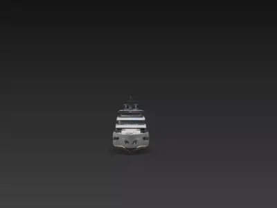 Luxury Super Motor Yacht 3D print model