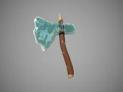 Ice Axe Low-poly 3D model buy
