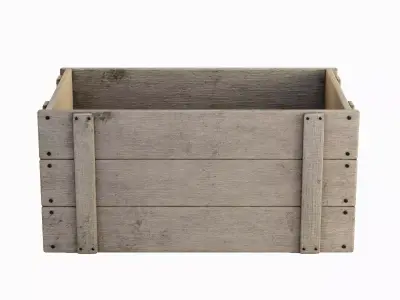 Large Wooden Crate 01 Low-poly 3D model