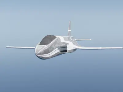 Plane 3d model  Low-poly 3D model