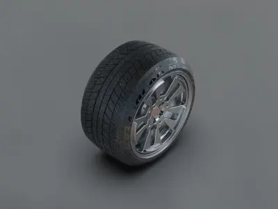 rims tire auto garage  3D model