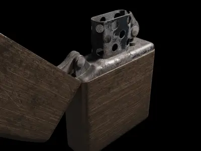 Zippo Lighter 3D model Low-poly 3D model