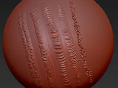 Cutted metal and Welding Brushes for Zbrush 3D model