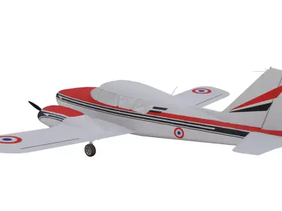 Piper PA-23 Apache Low-poly 3D model