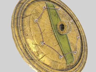 Spartan Shield Low-poly 3D model
