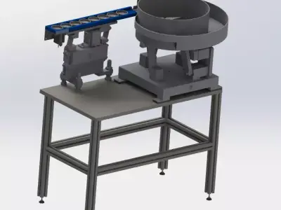 Vibration plate feeding mechanism 3D model