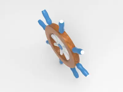 Ship Rudder Low-poly 3D model