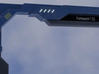 Old Y2J Frame Low-poly 3D model