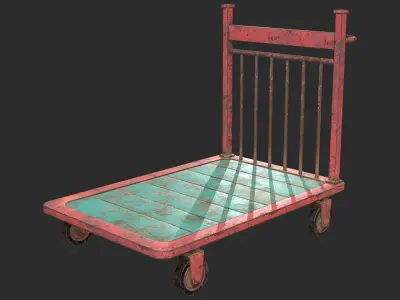 Cart 2 Low-poly 3D model