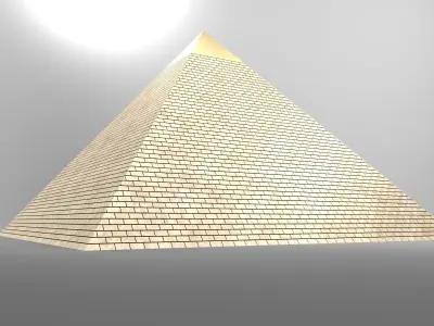 Pyramid a relief model Low-poly 3D model