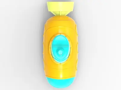 Toy submarine 3D model