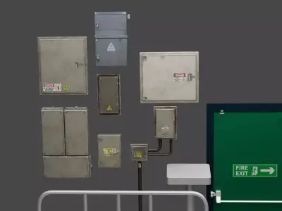 Industrial Warehouse Low Poly 3d Model Optimized for Games  Low-poly 3D model