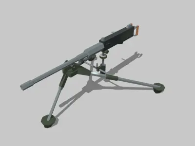M2 Browning Free low-poly 3D model