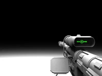 Halo sniper riffle model 3D Low-poly 3D model