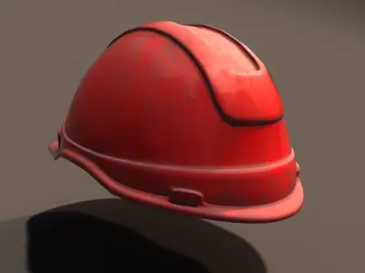 Low Poly Safety Helmet  Unity and Unreal Low-poly 3D model