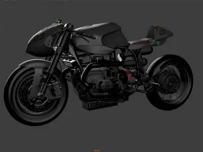 Gun Bullet Cafe Racer by XTR Pepo 3D model