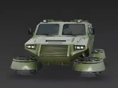 Realistic Heavy Hover APC 3D Model Low-poly 3D model