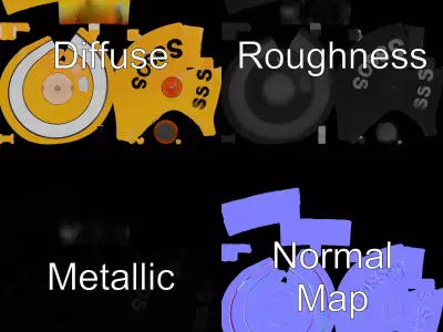 SOS Rescue Equipment Model Pack Low-poly 3D model