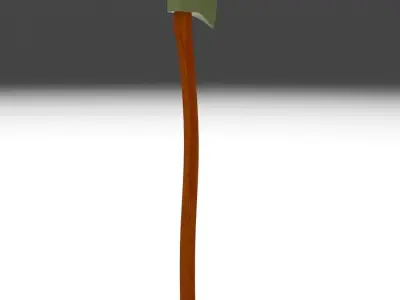 Military Axe Low-poly 3D model