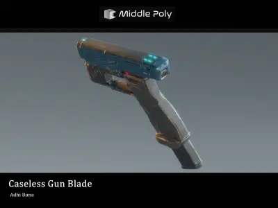 Caseless Gun Blade Free low-poly 3D model