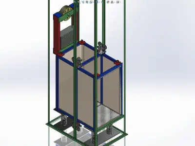 Custom Material Elevator design Free 3D model