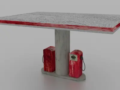 Game ready fuel pumps Low-poly 3D model